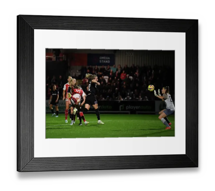 Framed Print : Arsenal Women's Super League: Frida Maanum's Hat-Trick Against West Ham United Framed Print : Arsenal Women's Super League: Frida Maanum's Hat-Trick Against West Ham United