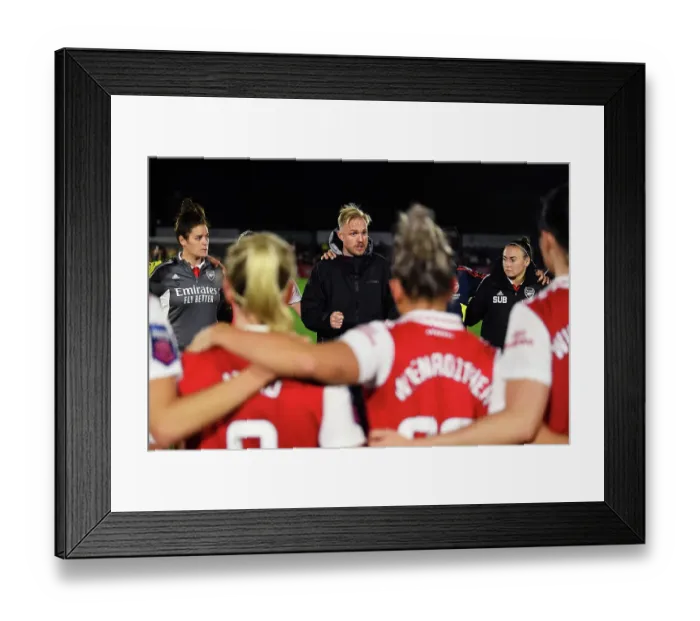 Framed Print : Arsenal Women Celebrate Victory Over West Ham United in Barclays WSL