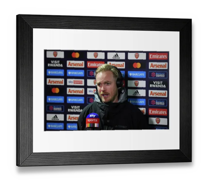 Framed Print : Post-Match Interview: Jonas Eidevall Reflects on Arsenal Women's 1-1 Draw Against West Ham United (Barclays FA WSL, 2022-23)