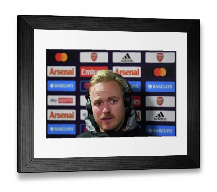 Framed Print : Arsenal Women vs West Ham United: Jonas Eidevall's Pre-Match Strategies (Barclays FA WSL, 2022-23) - Insights from Arsenal Women's Head Coach Jonas Eidevall Ahead of the West Ham United Match Framed Print : Arsenal Women vs West Ham United: Jonas Eidevall's Pre-Match Strategies (Barclays FA WSL, 2022-23) - Insights from Arsenal Women's Head Coach Jonas Eidevall Ahead of the West Ham United Match