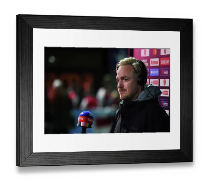 Framed Print : Arsenal Women's Post-Match: Jonas Eidevall Discusses 1-1 Draw Against West Ham United (FA WSL, 2022-23)