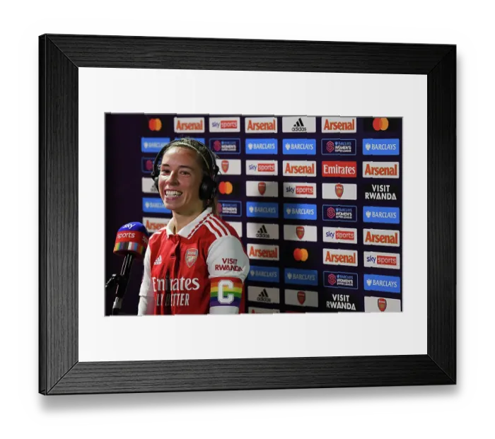Framed Print : Arsenal's Jordan Nobbs Celebrates Post-Match Victory over West Ham United (Barclays WSL 2022-23)