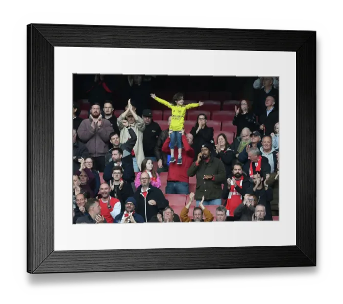 Framed Print : Arsenal Fans Rejoice in Victory: Arsenal FC vs. Nottingham Forest, 2022-23 Premier League