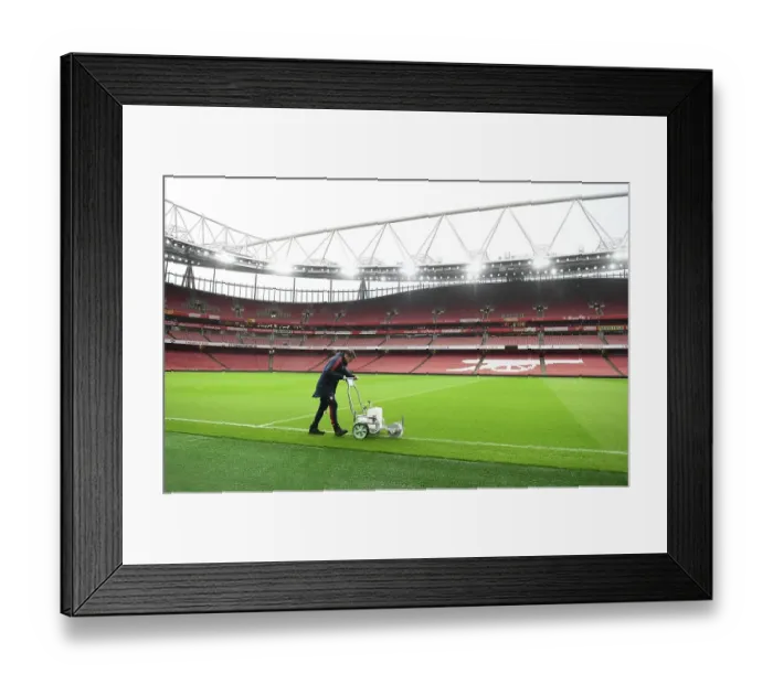 Framed Print : Arsenal FC: Preparing the Emirates Stadium Pitch for Arsenal vs. Nottingham Forest (2022-23) Framed Print : Arsenal FC: Preparing the Emirates Stadium Pitch for Arsenal vs. Nottingham Forest (2022-23)