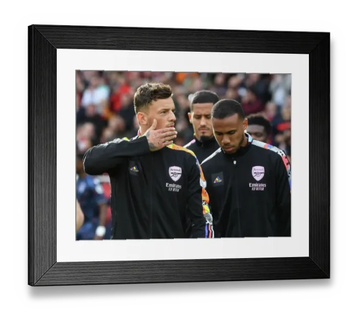 Framed Print : Arsenal's Ben White Gears Up for Arsenal vs. Nottingham Forest Clash (2022-23) Framed Print : Arsenal's Ben White Gears Up for Arsenal vs. Nottingham Forest Clash (2022-23)
