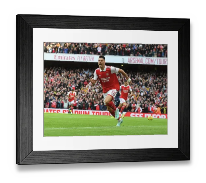 Framed Print : Martinelli's Stunner: Arsenal's Victory Over Nottingham Forest in the 2022-23 Premier League