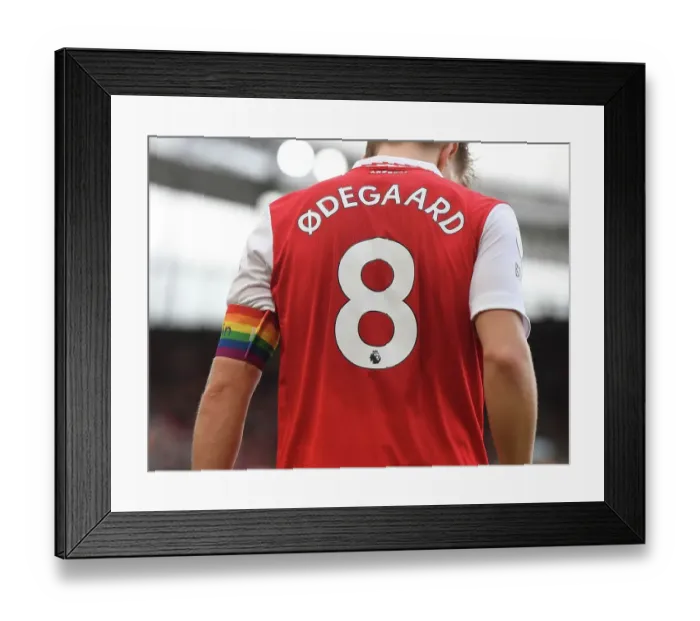 Framed Print : Arsenal's Martin Odegaard Leads the Charge Against Nottingham Forest in the Premier League