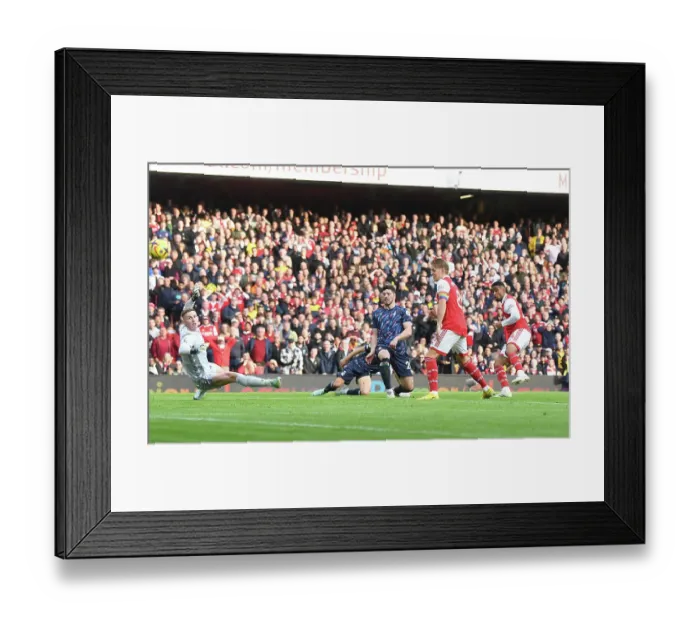 Framed Print : Reiss Nelson Scores His Second Goal: Arsenal's Victory over Nottingham Forest in the 2022-23 Premier League