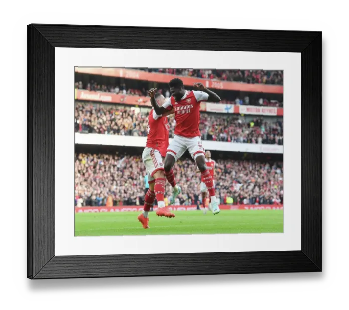 Framed Print : Thomas Partey Scores Fourth Goal: Arsenal FC Dominates Nottingham Forest in 2022-23 Premier League