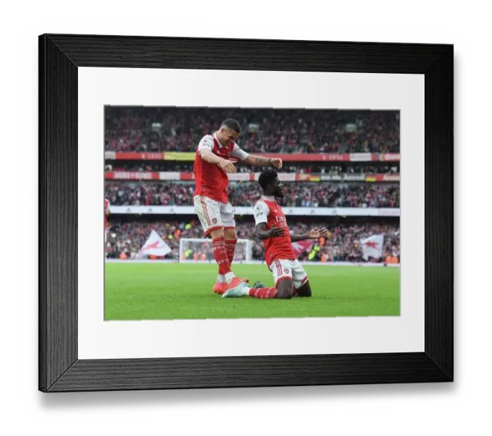 Framed Print : Unstoppable Duo: Partey and Xhaka's Electric Goal Celebration (Arsenal vs. Nottingham Forest, 2022-23) Framed Print : Unstoppable Duo: Partey and Xhaka's Electric Goal Celebration (Arsenal vs. Nottingham Forest, 2022-23)
