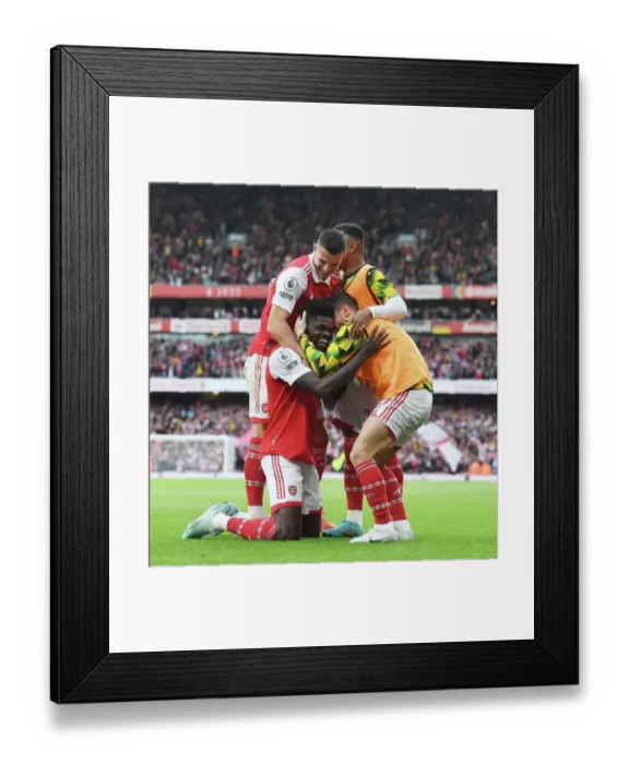 Framed Print : Thomas Partey Scores His Fourth: Arsenal's Thrilling Victory Over Nottingham Forest (2022-23)