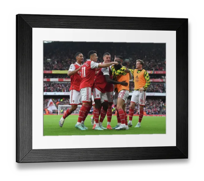 Framed Print : Arsenal's Thomas Partey Scores Fourth Goal in Victory over Nottingham Forest (2022-23)