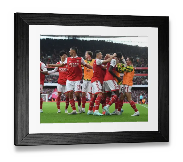 Framed Print : Thomas Partey's Four-Goal Blitz: Arsenal's Triumph over Nottingham Forest (2022-23)
