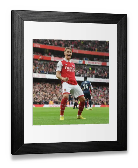 Framed Print : Arsenal's Five-Goal Rampage: Martin Odegaard Celebrates vs. Nottingham Forest (2022-23) Framed Print : Arsenal's Five-Goal Rampage: Martin Odegaard Celebrates vs. Nottingham Forest (2022-23)