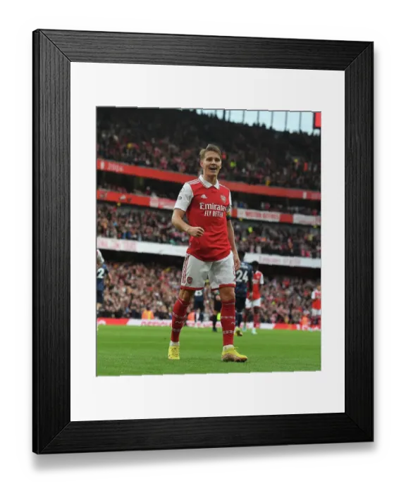Framed Print : Arsenal's Five-Star Performance: Martin Odegaard Scores in Arsenal FC's Victory over Nottingham Forest (2022-23) Framed Print : Arsenal's Five-Star Performance: Martin Odegaard Scores in Arsenal FC's Victory over Nottingham Forest (2022-23)