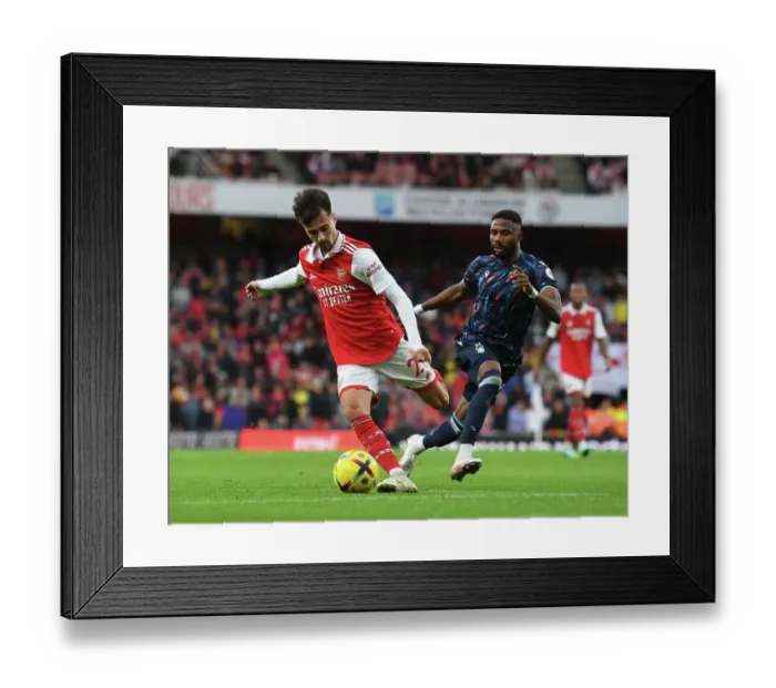 Framed Print : Arsenal's Fabio Vieira Shines in Premier League Clash Against Nottingham Forest