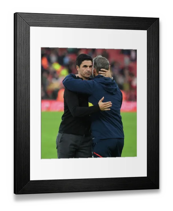 Framed Print : Arsenal's Mikel Arteta Embraces Coach Amidst Premier League Tension: Arsenal FC vs. Nottingham Forest (2022-23) Framed Print : Arsenal's Mikel Arteta Embraces Coach Amidst Premier League Tension: Arsenal FC vs. Nottingham Forest (2022-23)