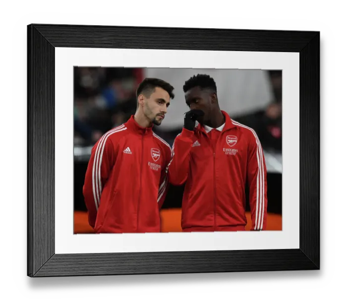 Framed Print : Arsenal FC vs. FC Zurich: Fabio Vieira and Eddie Nketiah Pre-Match, UEFA Europa League 2022-23 Framed Print : Arsenal FC vs. FC Zurich: Fabio Vieira and Eddie Nketiah Pre-Match, UEFA Europa League 2022-23