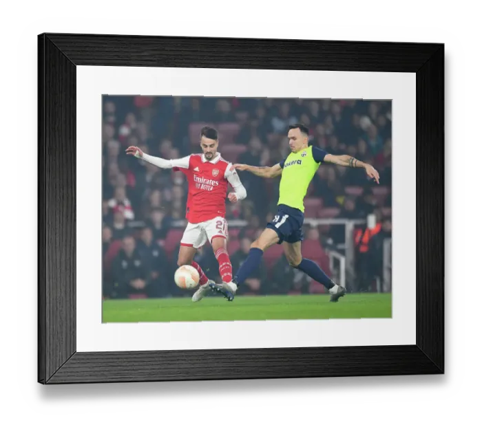 Framed Print : Arsenal FC vs. FC Zurich: Fabio Vieira Clash in UEFA Europa League Group A