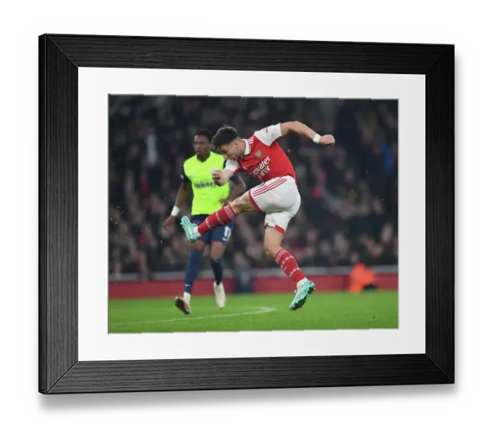 Framed Print : Arsenal's Kieran Tierney Scores the Winning Goal in Europa League Victory over FC Zurich Framed Print : Arsenal's Kieran Tierney Scores the Winning Goal in Europa League Victory over FC Zurich