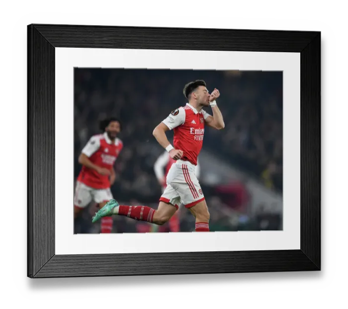 Framed Print : Arsenal's Kieran Tierney Scores the Winning Goal in Europa League Victory over FC Zurich