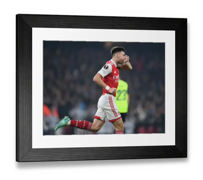 Framed Print : Kieran Tierney's Winning Goal: Arsenal Secures Europa League Victory vs. FC Zurich