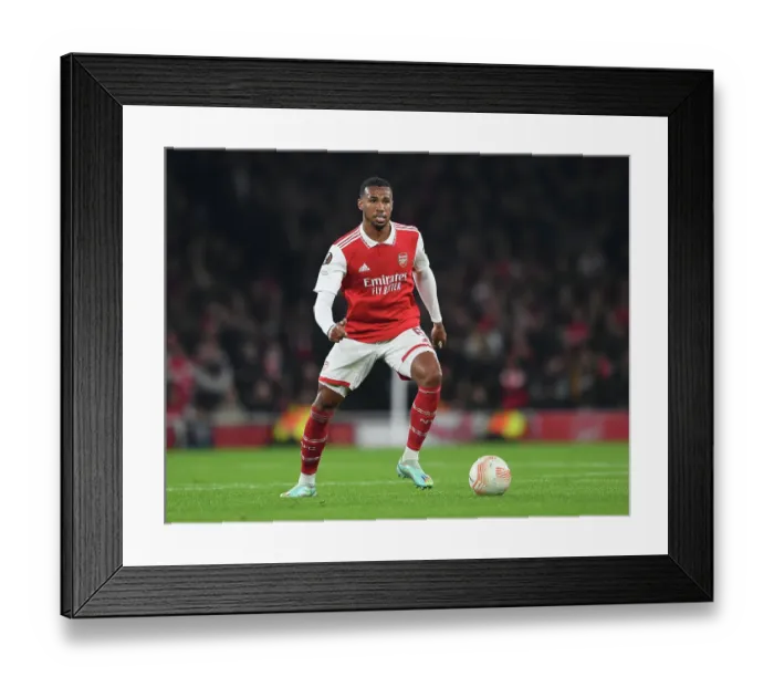 Framed Print : Gabriel Magalhaes in Action: Arsenal vs. FC Zurich, UEFA Europa League Group A (2022-23)