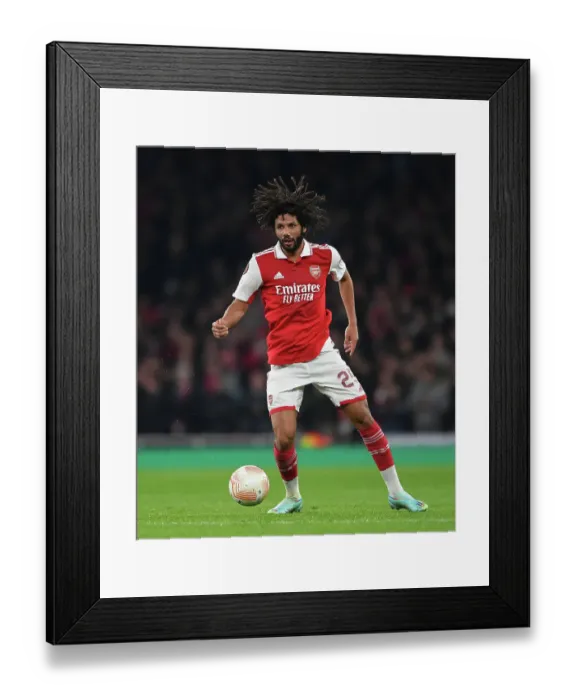 Framed Print : Mohamed Elneny: Arsenal's Midfield Maestro Shines in UEFA Europa League Clash Against FC Zurich (2022-23)