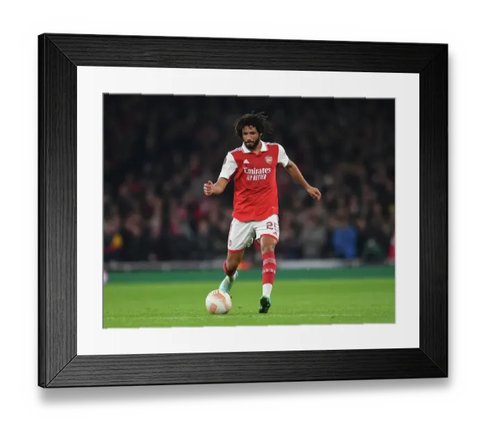 Framed Print : Arsenal's Mohamed Elneny in Action: Arsenal vs FC Zurich, UEFA Europa League 2022-23
