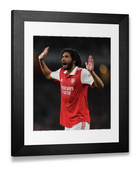 Framed Print : Arsenal FC vs. FC Zurich: Mohamed Elneny in Action - UEFA Europa League Group A (2022-23)
