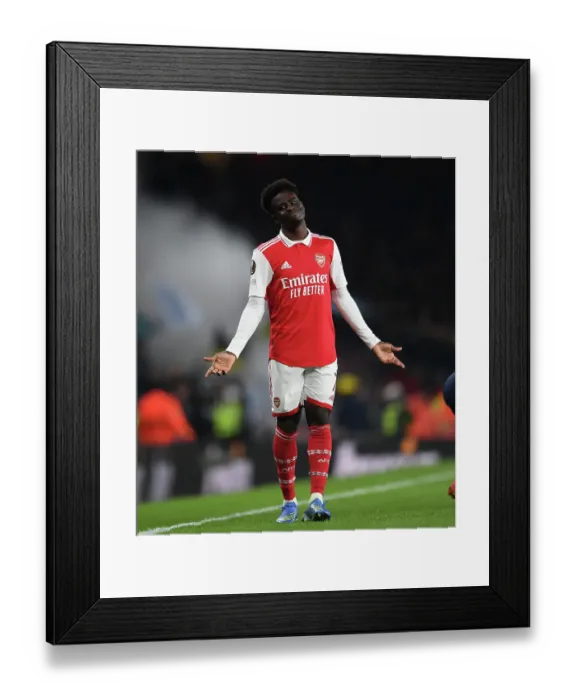 Framed Print : Arsenal vs FC Zurich: Bukayo Saka in Action - UEFA Europa League Group A (2022-23)