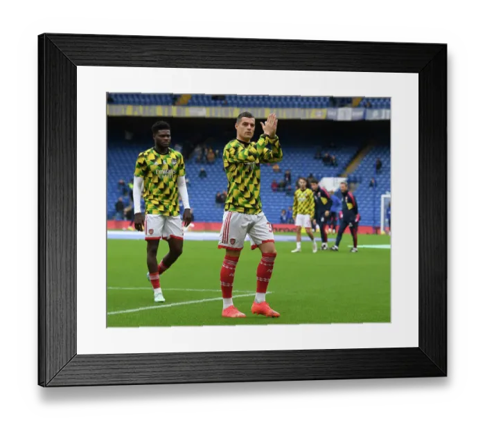 Framed Print : Granit Xhaka's Pre-Match Routine: Chelsea vs. Arsenal, Premier League 2022-23 Framed Print : Granit Xhaka's Pre-Match Routine: Chelsea vs. Arsenal, Premier League 2022-23