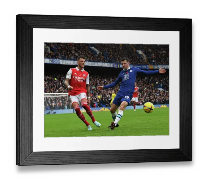 Framed Print : William Saliba vs. Mason Mount: Intense Battle at Stamford Bridge - Chelsea vs. Arsenal, Premier League 2022-23 Framed Print : William Saliba vs. Mason Mount: Intense Battle at Stamford Bridge - Chelsea vs. Arsenal, Premier League 2022-23
