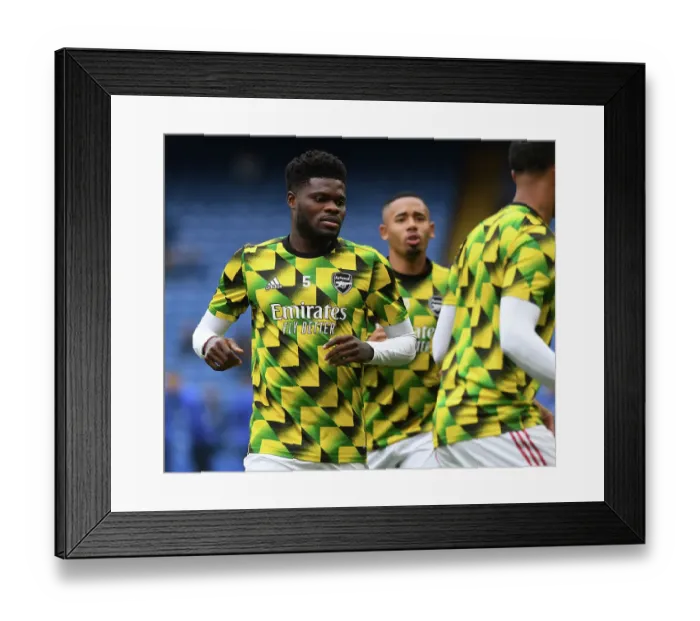 Framed Print : Thomas Partey's Pre-Match Ritual: Arsenal vs. Chelsea, Premier League 2022-23