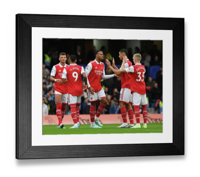 Framed Print : Arsenal's Defense Line-up Before Chelsea Clash in Premier League (2022-23) Framed Print : Arsenal's Defense Line-up Before Chelsea Clash in Premier League (2022-23)