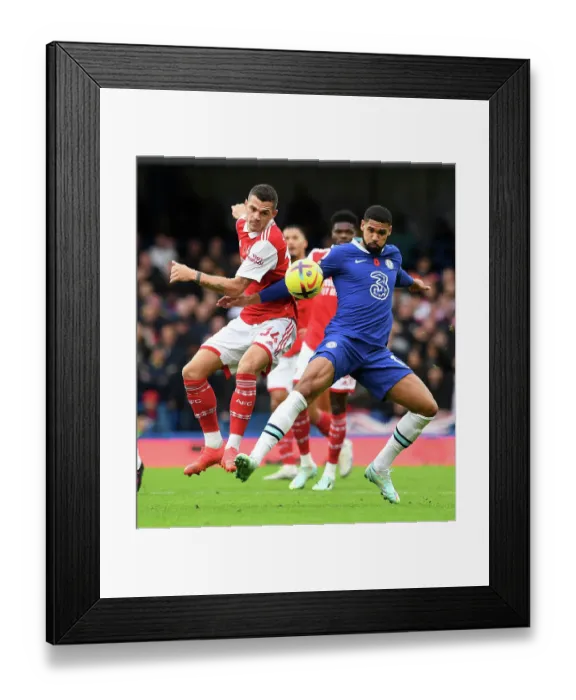Framed Print : Xhaka vs. Loftus-Cheek: Battle in the Heart of the Premier League Clash Between Chelsea and Arsenal Framed Print : Xhaka vs. Loftus-Cheek: Battle in the Heart of the Premier League Clash Between Chelsea and Arsenal