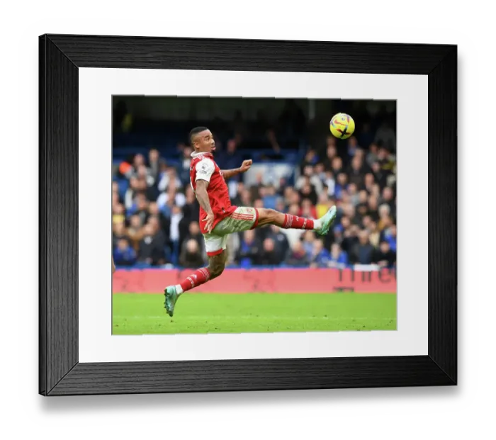 Framed Print : Gabriel Jesus Faces Off Against Chelsea: Arsenal vs. Chelsea, Premier League 2022-23