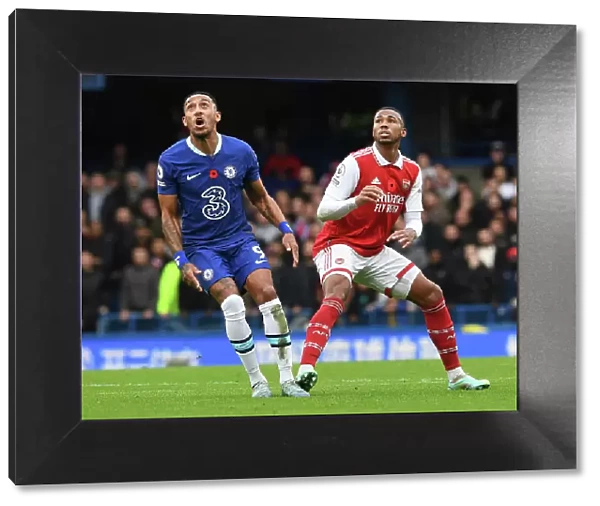 Gabriel Magalhaes vs. Pierre-Emerick Aubameyang: Intense Rivalry at Stamford Bridge - Chelsea vs. Arsenal, Premier League 2022-23