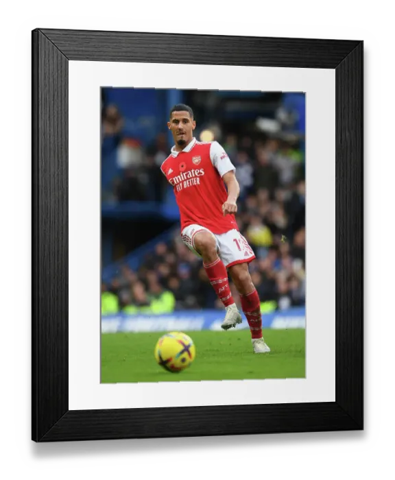 Framed Print : Saliba Stands Firm: Arsenal vs. Chelsea Showdown at Stamford Bridge, Premier League 2022-23 Framed Print : Saliba Stands Firm: Arsenal vs. Chelsea Showdown at Stamford Bridge, Premier League 2022-23