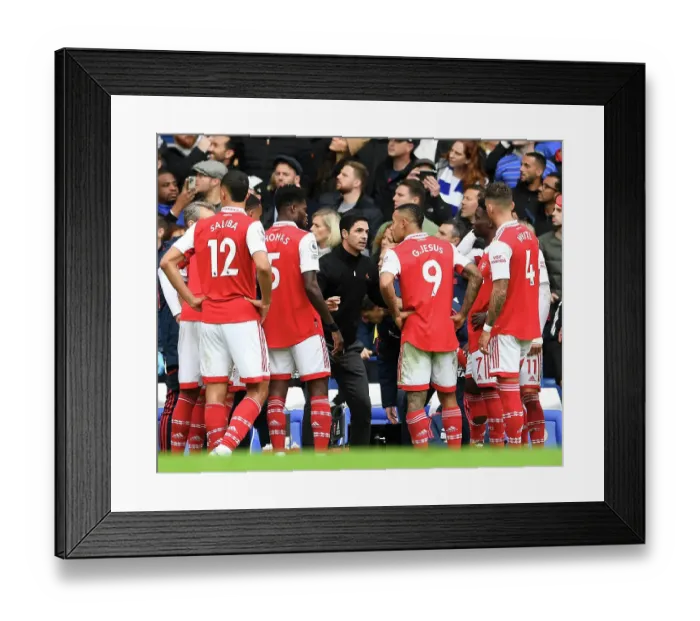 Framed Print : Mikel Arteta Rallies Arsenal: Intense Half-Time Talk Amidst Chelsea Showdown - Premier League 2022-23 Framed Print : Mikel Arteta Rallies Arsenal: Intense Half-Time Talk Amidst Chelsea Showdown - Premier League 2022-23