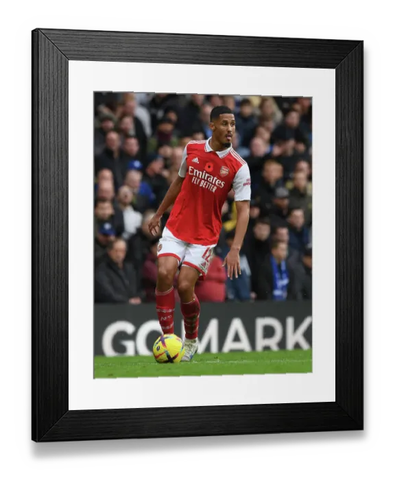 Framed Print : Arsenal's William Saliba Faces Off Against Chelsea in the 2022-23 Premier League Showdown Framed Print : Arsenal's William Saliba Faces Off Against Chelsea in the 2022-23 Premier League Showdown
