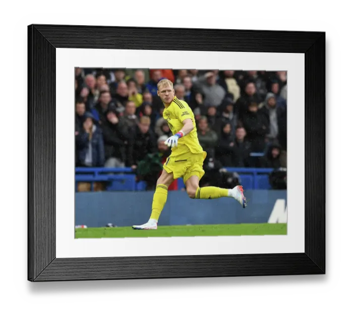 Framed Print : Arsenal's Ramsdale Faces Off Against Chelsea in Premier League Clash (2022-23) Framed Print : Arsenal's Ramsdale Faces Off Against Chelsea in Premier League Clash (2022-23)