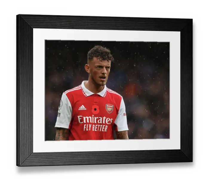 Framed Print : Ben White's Defiant Performance: Arsenal vs. Chelsea in the Intense Premier League Clash
