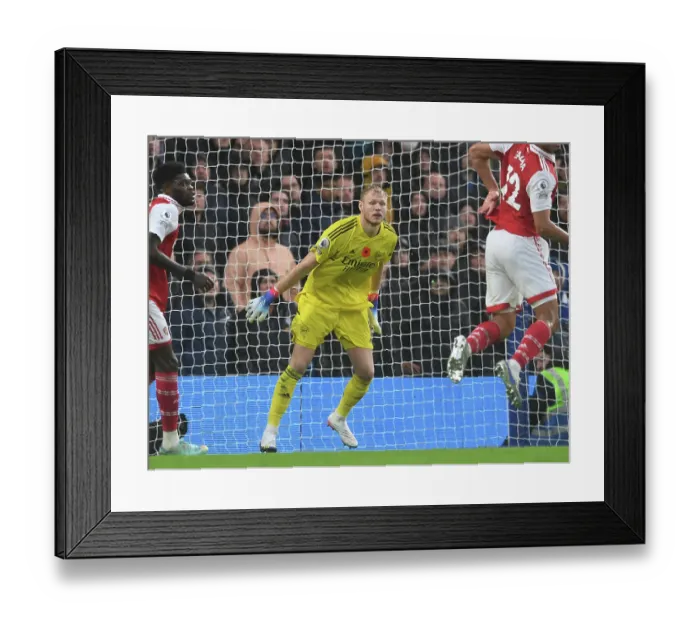 Framed Print : Arsenal's Ramsdale Faces Off Against Chelsea in Premier League Clash (2022-23) Framed Print : Arsenal's Ramsdale Faces Off Against Chelsea in Premier League Clash (2022-23)