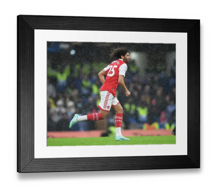 Framed Print : Mohamed Elneny of Arsenal Faces Off Against Chelsea FC in the 2022-23 Premier League