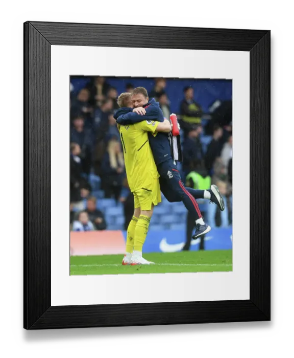 Framed Print : Arsenal's Ramsdale Celebrates Goalkeeper Victory: Chelsea vs. Arsenal, Premier League 2022-23 Framed Print : Arsenal's Ramsdale Celebrates Goalkeeper Victory: Chelsea vs. Arsenal, Premier League 2022-23