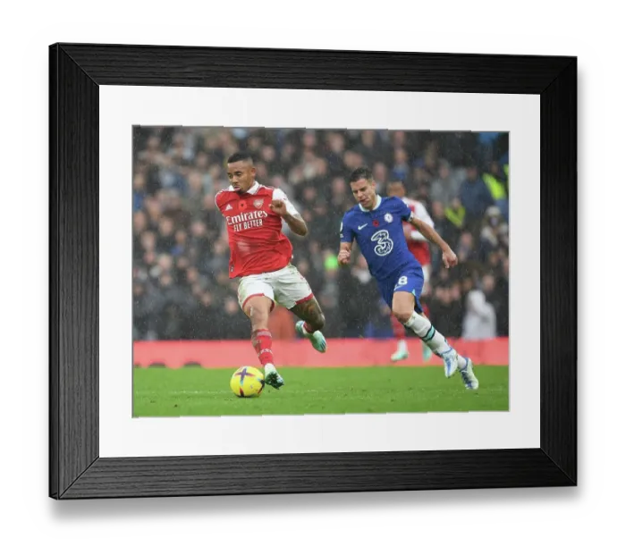 Framed Print : Gabriel Jesus Outsmarts Azpilicueta: A Crucial Turning Point in the Exciting Chelsea vs. Arsenal Battle, Premier League 2022-23 Framed Print : Gabriel Jesus Outsmarts Azpilicueta: A Crucial Turning Point in the Exciting Chelsea vs. Arsenal Battle, Premier League 2022-23