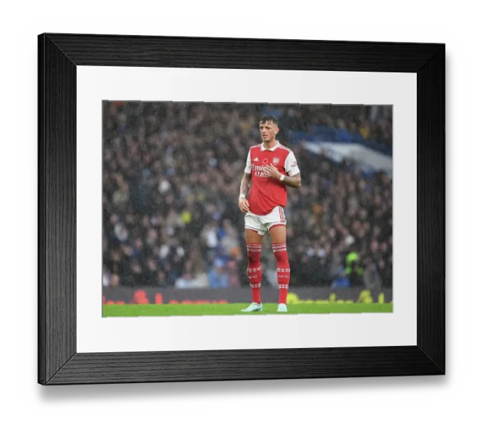 Framed Print : Arsenal's Ben White Faces Off Against Chelsea in Intense Premier League Showdown (2022-23) Framed Print : Arsenal's Ben White Faces Off Against Chelsea in Intense Premier League Showdown (2022-23)