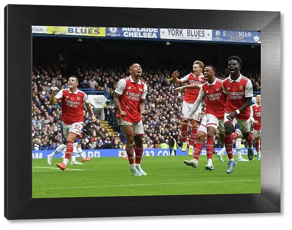 Arsenal Celebrate Gabriel's Goal: Chelsea vs Arsenal, Premier League 2022-23