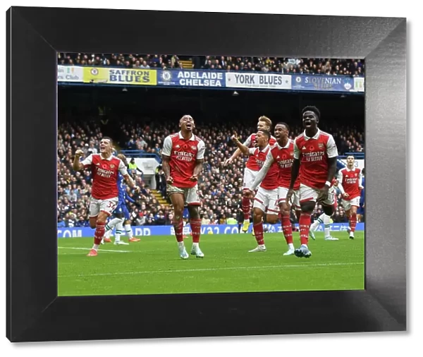 Arsenal's Thrilling Victory: Gabriel's Goal Celebration vs Chelsea, 2022-23 Premier League
